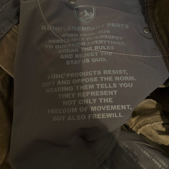 Kuhl Free Rydr Vintage Patina Dye Hiking Pants Outdoor Canvas Brown Men’s 32x32 - Picture 13 of 16